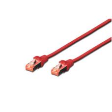 CAT 6A S/FTP patchkabel 0,25 m. rood