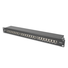 Digitus 19 inch patchpanel CAT 6A 24 poorten shielded zwart