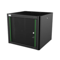 Mirsan 19 inch wandpatchkast 9U extra diep met uitneembare zijpanelen zwart