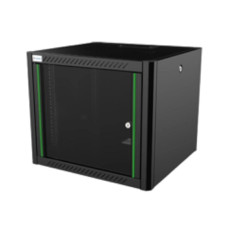 Mirsan 19 inch wandpatchkast 9U extra diep met uitneembare zijpanelen zwart